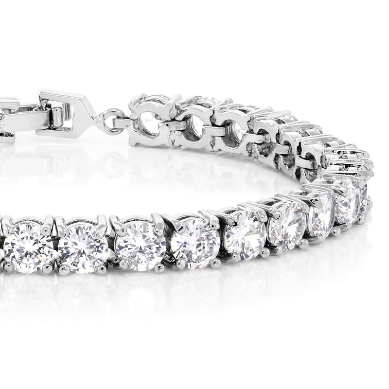 GEM STONE KING Sparkling Multi-Color Round Cubic Zirconia CZ Women's Tennis Bracelet (7.50 cttw, 7 Inch), White - Image 2